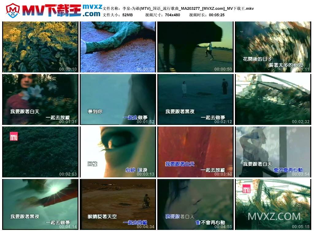 李泉-为谁(MTV)_国语_流行歌曲_MA203277